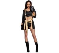Smiffys Disfraz Fever de boxeadora, con camiseta, shorts, chaqueta y guantes Halloween, Carnaval