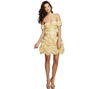 Smiffys Disfraz Fever de Princesa Dorada, con vestido