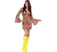 Smiffys Disfraz hippie de paz arcoíris de los años 60