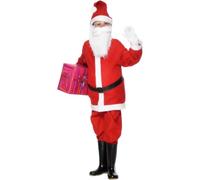 Smiffys Disfraz infantil de Papá Noel, Rojo, con chaqueta, pantalón, gorro y cinturón