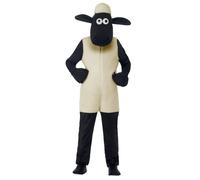 Smiffys Disfraz infantil de Shaun The Sheep, Blanco, con traje entero y adorno para la cabeza Halloween