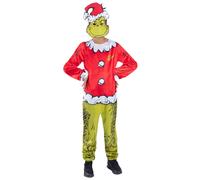 Smiffys Disfraz de Papá Noel del Dr. Seuss The Grinch de 7 a 9 años