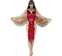 Smiffy's – Disfraz diosa egipcia – Vestido, alas, collar y adorno para la cabeza – Halloween, Carnaval