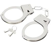 Smiffys Esposas de metal, con llave Halloween, Carnaval