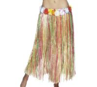 Smiffys Falda hawaiana, multicolor, con flores, cintura elástica, 79cm/31 pulgadas
