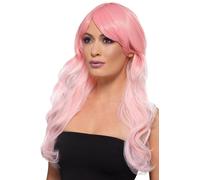 Smiffys Fashion Ombre Wig, Wavy, Long, Pink