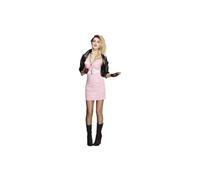 Smiffys Disfraz Fever Diva rockera 80 – Rosa – Vestido, chaqueta, cinturón, collar y cinta – Talla M