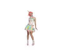 Smiffys Fever Deluxe Vintage Clown Costume, White (Size M)