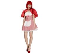 Smiffys Fever Red Riding Hood Costume, Red (Size M)