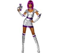 Smiffys Fever Space Cadet Costume, Silver Metallic (Size M)