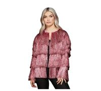 Smiffys Chaqueta festivalera Tinsel de Fever, Rosa