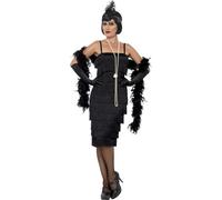 Smiffys Flapper Costume, Black (Size X2)