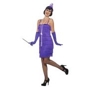Smiffys Flapper Costume, Purple (Size X1)
