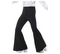 Smiffys Flared Trousers, Mens, Black (Size L)