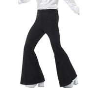 Smiffys Flared Trousers, Mens, Black (Size XL)