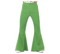 Smiffy's Pantalones acampanados años 60 – Verde – Hombre – Halloween, Carnaval