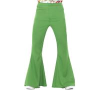 Smiffys Pantalones acampanados años 60, verde, para hombre Halloween