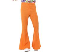 Smiffys Flared Trousers, Mens, Orange (Size XL)