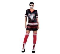 Smiffys Friday the 13th, disfraz para mujer, Vestido de hockey estampado Halloween, Carnaval