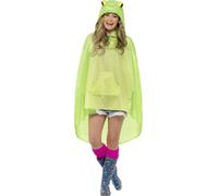 Smiffys Party Poncho de la Rana, con Bolsa con Asas Halloween, Carnaval