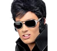 Smiffys Gafas de sol de Elvis, Plateadas Halloween