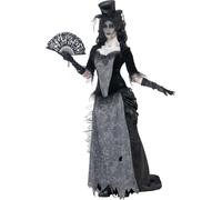 Smiffys Ghost Town Black Widow Costume, Grey (Size S)