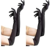 Smiffy's Gloves, Black, Long (Paquete de 2)