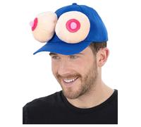 Smiffys Gorra de béisbol azul con pechos novedosos de felpa, para adultos, para despedidas de soltero, festivales y accesorios de disfraces