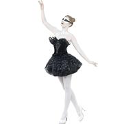Smiffys Gothic Swan Masquerade Costume, Black (Size S)