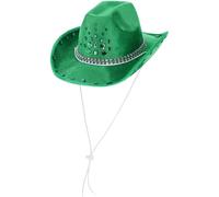 Smiffys Green Rhinestone Cowboy Hat
