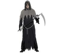 Smiffys Grim Reaper Robe Costume, Black (Size L)