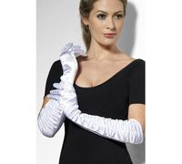 Smiffys Guantes provocadores blancos, largo Halloween, Carnaval