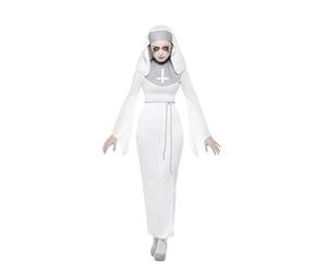 Smiffys Haunted Asylum Nun Costume, White (Size M)