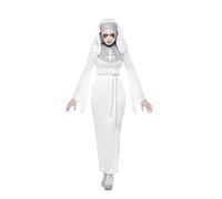 Smiffys Haunted Asylum Nun Costume, White (Size X1)