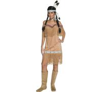 Smiffys Indio Americano Nativo Inspirado Adulto Mujer Disfraz Halloween 36127