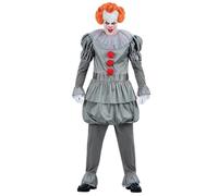 Smiffys IT Chapter 2, disfraz de Pennywise, Top con volante en el cuello y pantalones