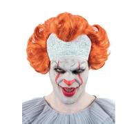 Smiffys IT Chapter 2, peluca de Pennywise, con cabeza calva de látex Halloween, Carnaval