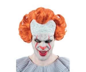 Smiffys IT Chapter 2, peluca de Pennywise, con cabeza calva de látex Halloween, Carnaval