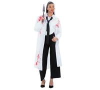 Smiffys Juego unisex de American Killer, poncho de PVC con hacha de juguete, accesorio de disfraz de terror para hombres y mujeres, disfraz de terror para hombres y mujeres, talla S a mediana