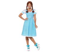 Smiffys Kansas Country Girl Costume, Blue & White (Size L)