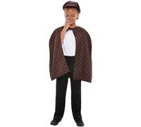 Smiffys Kit de detectives, Marrón, con capa, sombrero y lupa