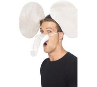 Smiffys Kit de elefante, gris, con orejas y trompa