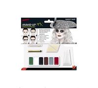 Smiffys Kit de maquillaje de barco fantasma, maquillaje verde, blanco, marrón, gris y rojo, lápiz negro, aplicador y 2 esponjas