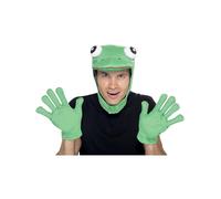 Smiffys Kit de rana, verde, con capucha y guantes Halloween, Carnaval