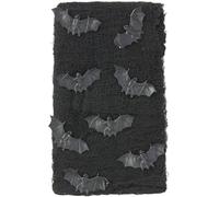 Smiffys Kit de tela de murciélago de miedo, con 8 murciélagos, tela drapeada de 4,5 m x 61 cm Halloween