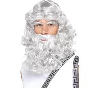 Smiffy's Kit de Zeus peluca, barba y cejas Halloween Carnaval