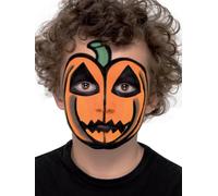 Smiffys Kit Halloween Aqua pintura facial y de cuerpo, paleta de 8 colores con esponja y pincel aplicador