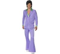 Smiffys Lavender 70s Suit Costume, Purple (Size M)