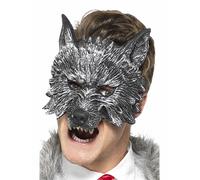 Smiffy's Smiffys Máscara deluxe de lobo malo, gris Halloween