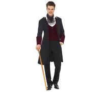 Smiffys Male Fever Gothic Vamp Costume, Black (Size L)